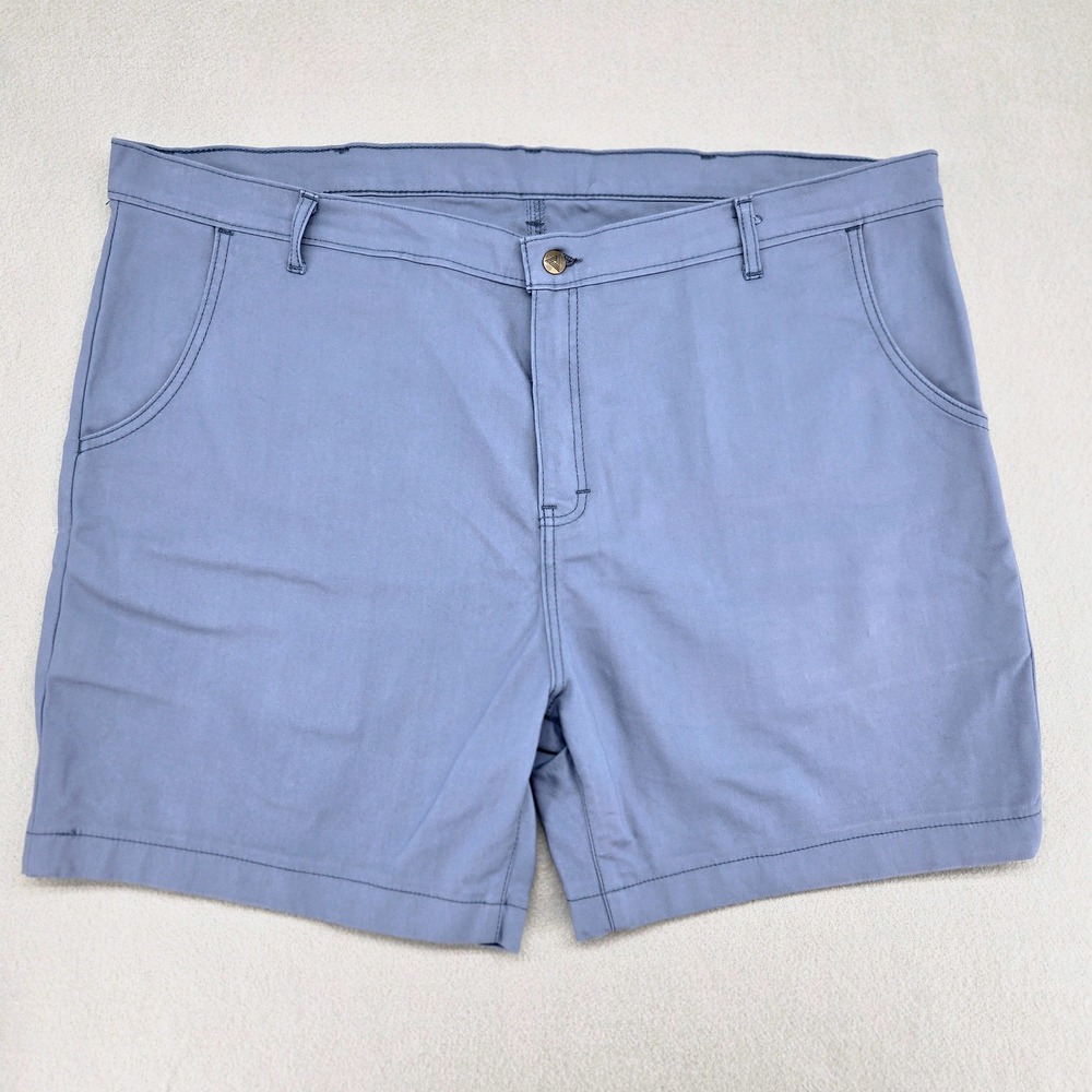 Blue Delta Custom Men Slate Blue Shorts 44 46 Bespoke Big Tall Handmade USA